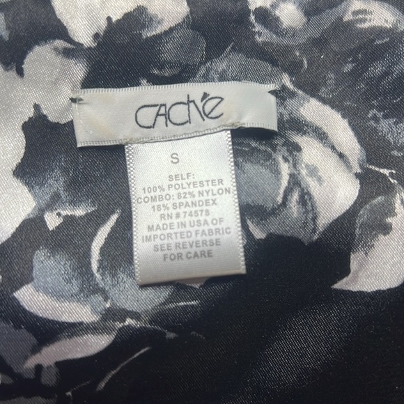 Cache Silky Lace Accents Blouse Gray - Picture 4 of 5